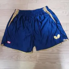 パンツ Butterfly 卓球ウェア XO ネイビー/ゴールド