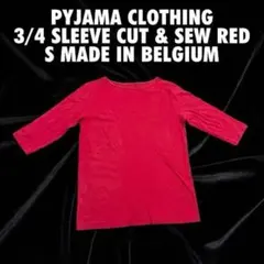 552【ベルギー製】pyjama clothing 七分袖カットソー S 赤のサムネイル