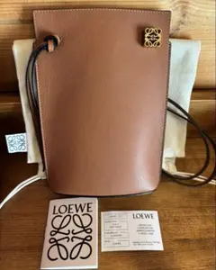 ロエベ ダイス ポケット ショルダーバッグ　ブラウン　極美品