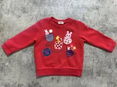 HOT BISCUITS ホットビスケッツ ミキハウス 赤 トレーナー 90cm