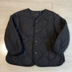 【ユニクロ】可愛い✨110cmウォームパテッドウォッシャブルジャケット　ブラック