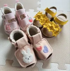 幼児、ベビー用 可愛いサンダル 3足セット まとめ売り 13cm