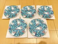 美濃焼 翔山　扇野　和皿　銘々皿　金彩　中皿 5枚セット　箱無のサムネイル