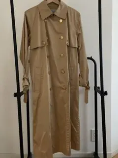 イヴサンローラン　バルマカーンコート　トレンチコート　ロング　バイカラー　L イヴサンローラン バルマカーンコート トレンチコート ロング