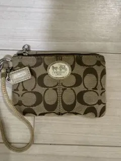 COACH コインケース ベージュ・ブラウン