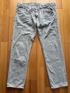 AG×theoryコラボ 薄手コーデュロイ クロップトパンツ ライトグレー中古品