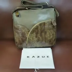 新品 アフロディーテカズエKAZUE ONO レザー ショルダーバッグ カーキ