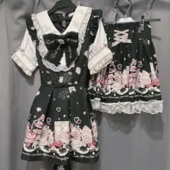 Many Hearts Afternoontea柄セットアップ　半袖