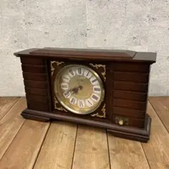 SEIKO OF711B 木製チャイム置時計 チャイム　動作確認済　昭和レトロ ジャンク品 昭和レトロ セイコー 木製木枠 置時計 時計 TZ-644