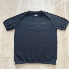 【美品】ノースフェイス　半袖　ニット　黒　ジュニア　男の子