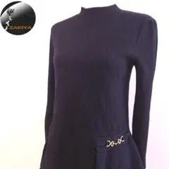 CELFORD セルフォード　ロゴふくれジャガードワンピース　黒　36