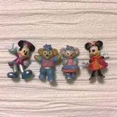 香港ディズニー20周年　ミッキー＆ミニー、ダッフィー＆シェリーメイ　フィギュア