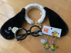 ✴︎スヌーピーカチューシャ&ミニオンメガネ&ミニオンペアストラップ新品未使用✴︎