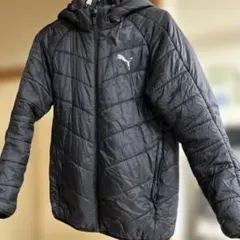 プーマ★160ダウンコート 黒 キッズ ジュニア レディース 中綿ジャケット