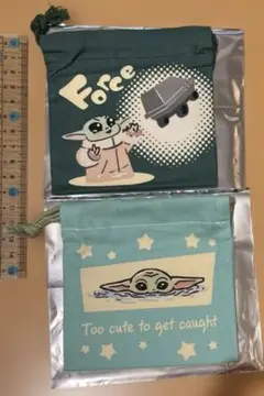マンダロリアン アンド グローグー ランチ巾着S（2枚セット）
