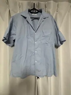 UNIQLO 半袖 オープンカラーシャツ ライトブルー Lのサムネイル