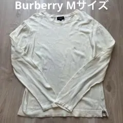 Burberry 長袖薄手ニットカットソー ホワイト レディースのサムネイル