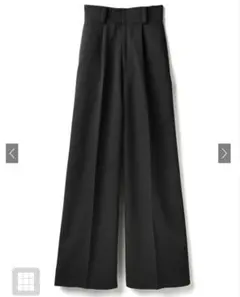 GRL センタープレスワイドタックロングパンツ　S
