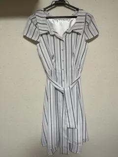 【美品】ウィルセレクション ストライプワンピースのサムネイル