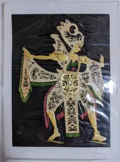 アジアン工芸】麦わら細工 ストローアート南国風景画40×30cm民芸品