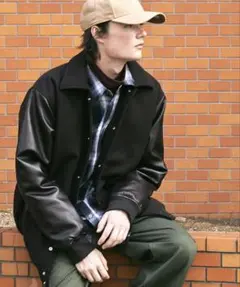 ビッグシルエット襟付きソリッドスタジャン EMMA CLOTHES