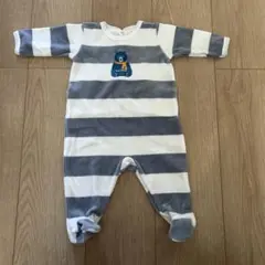 PETIT BATEAU ストライプロンパース 3m/60cm