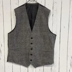 クリスチャンオラーニ　ベスト　ジレ　紳士服　グレー　チェック柄　フォーマル