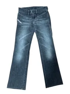 Vintage Diesel ダークグレーローウエストブーツカットデニム 26
