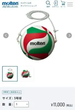 【未使用】molten バレーボール 5号球 トレーニング用　テッサーボール