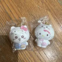 ちいかわ　サンリオ　シークレットフロッキーマスコットチャーム　ハローキティ