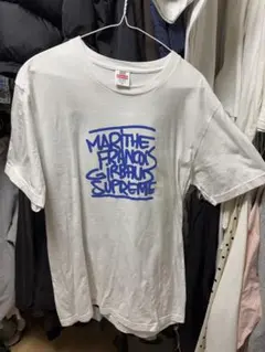 未使用 XL Supreme ジルボー コラボ Tシャツ 白 青 グラフィティ