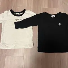 アニエスベー アンファン2ans Tシャツ2枚 ベビー ブラック＆ホワイト