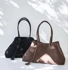 新品 mite オリジナルスウェードバッグ ブラック ノベルティ