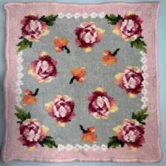 FEILER ピンク ばら ハンカチ