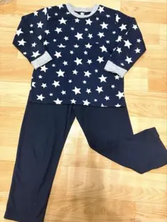 星柄フリース ルームウェアパジャマ 130cm 秋冬 男の子