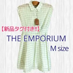 【新品タグ付き!!】THE EMPORIUM チェックシャツワンピース Mサイズ