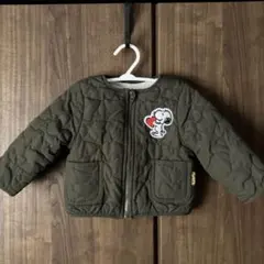 スヌーピーキルティング　ボアジャンパー　80㎝