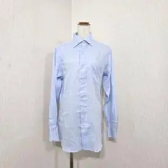 green label relaxing スリムフィットシャツ サックス（M）