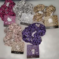 【タグ有り・未使用新品】サンリオ ヒョウ柄 豹柄 シュシュ×5種 コンプセット