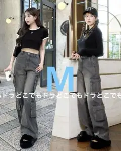 cccmalie シーマリー ギャザーワイドパンツ グレー 40 - メルカリ