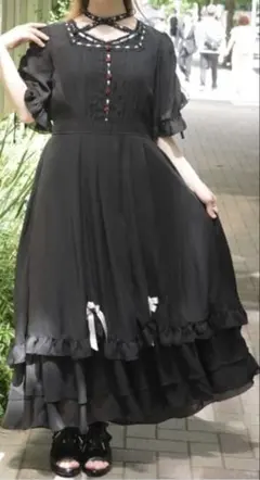 axes femme ローズ×はしごレースワンピースのサムネイル
