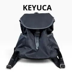 KEYUCA N撥水 パイピング フラップ リュック　訳あり加工品　ブラック