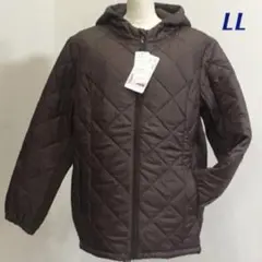 ★新品★サイズLL★中綿 リブ フード ブルゾン コート