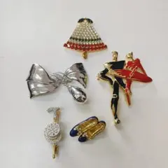 ブローチ　各種5点