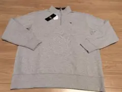 POLO　メンズ　ハーフジップ　トレーナー　XL　裏起毛　ワンポイント　新品