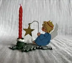＊ドイツ 星を持った天使ちゃん キャンドルホルダー クリスマスオーナメント＊