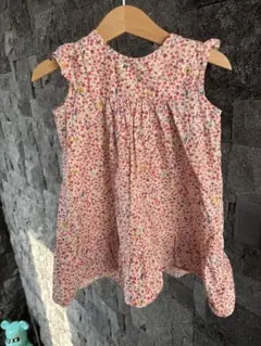 プチバトー ミランダ・ライフ 花柄 ノースリーブワンピース 24m