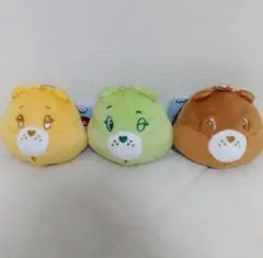 ケアベア　チャーム付きフェイス　マスコットキーチェーン　3種セット