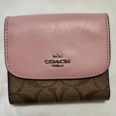 COACH 三つ折り財布 ピンク