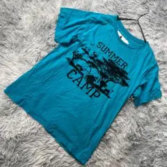 marka マーカ SUMMER CAMP プリントTシャツ ブルー メンズ1